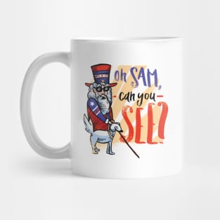 Funny Uncle Sam - Oh Sam, Can You See? 4th July Gift Mug